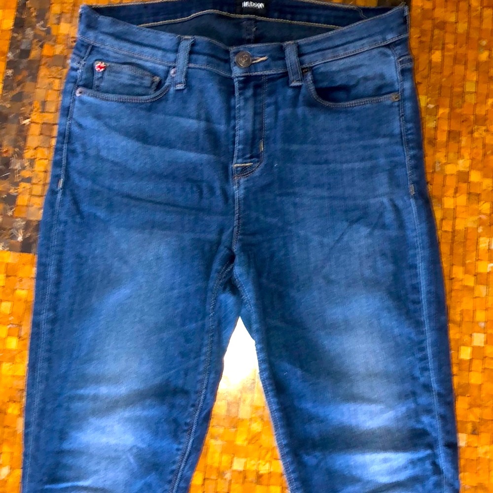 Hudson jeans high rise high/low fringe leg